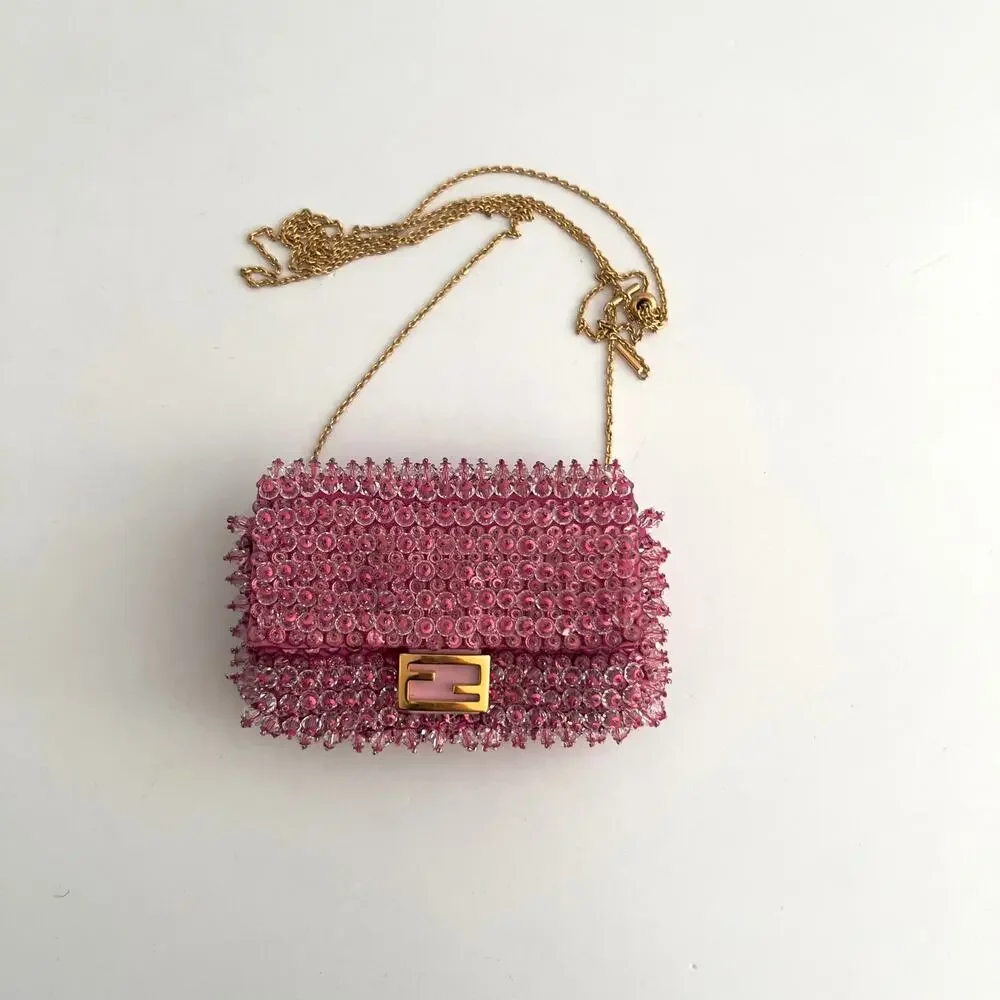 Fendi Pink Beaded Nano - Picture 8 of 9